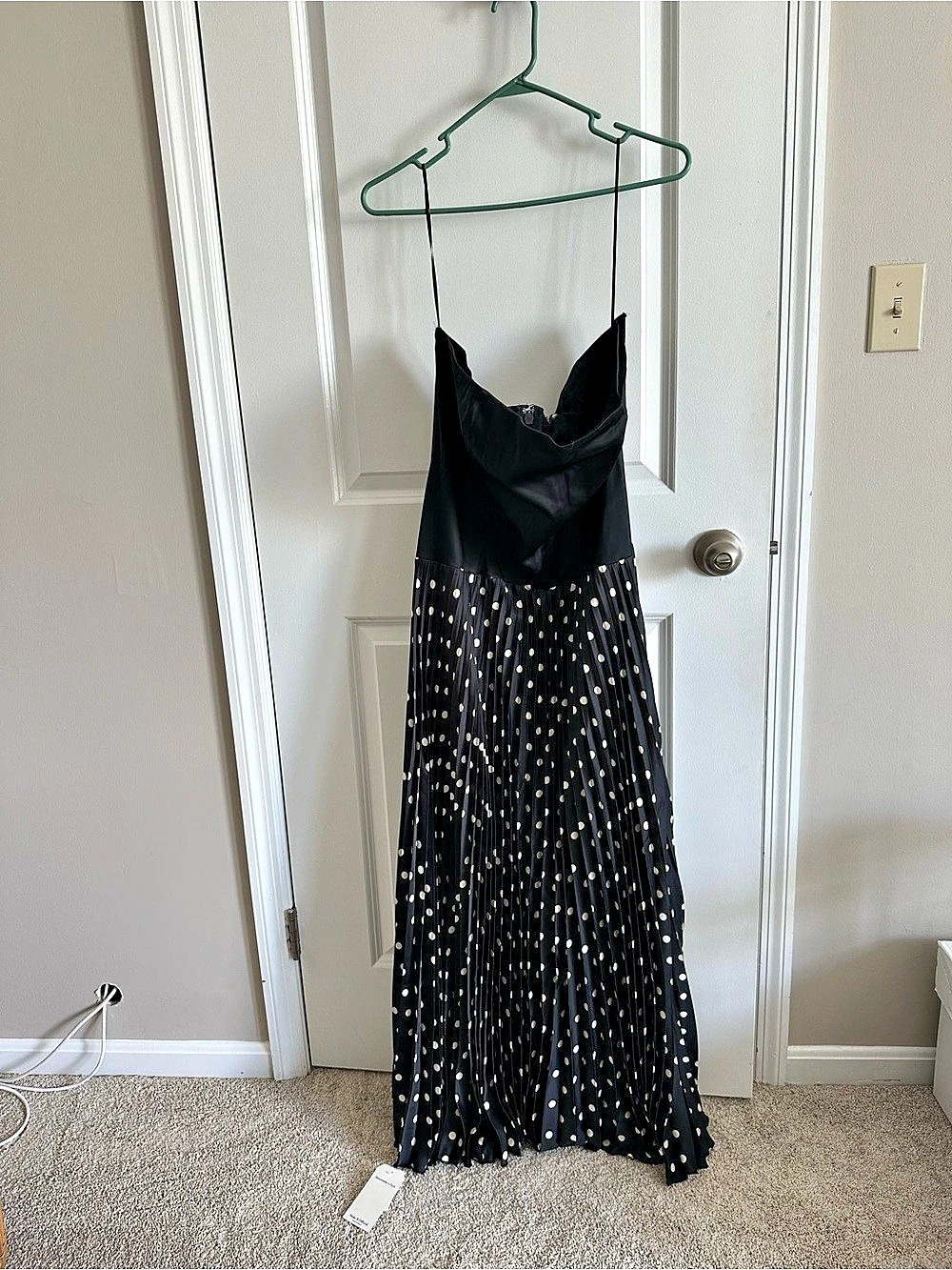 Abercrombie Polka Dot Maxi Dress in Black & White NWT